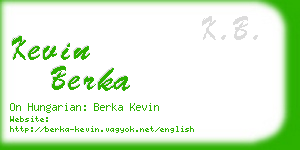 kevin berka business card